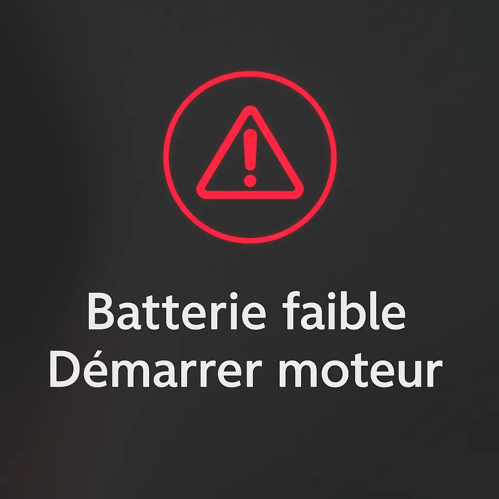 tableau-bord-message-batterie-faible-demarrer-moteur
