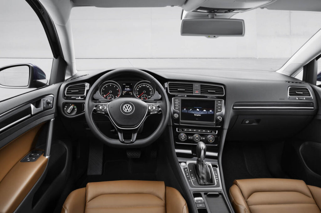 Intérieur d'une Volkswagen Golf 7