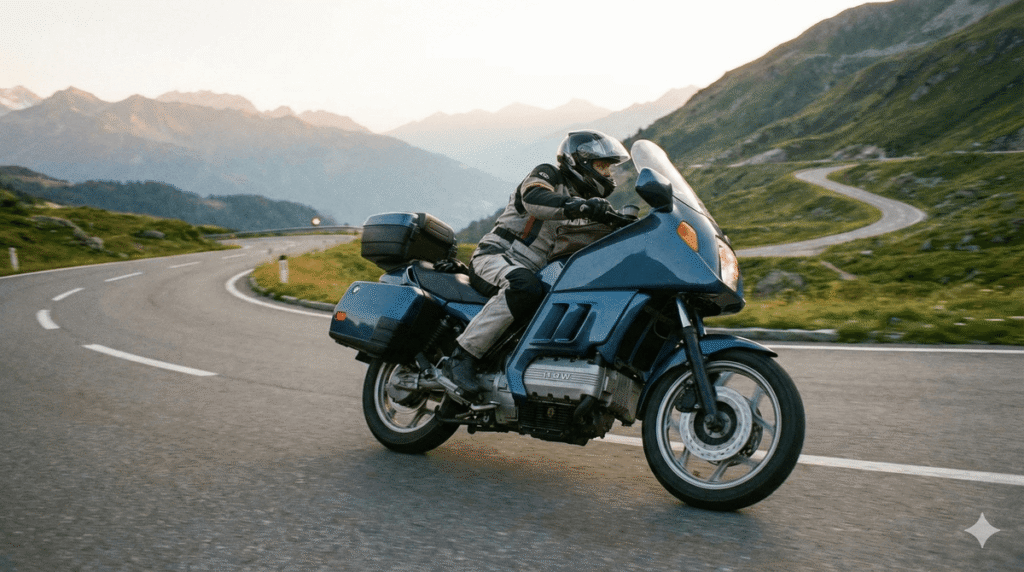 moto K100LT sur la route