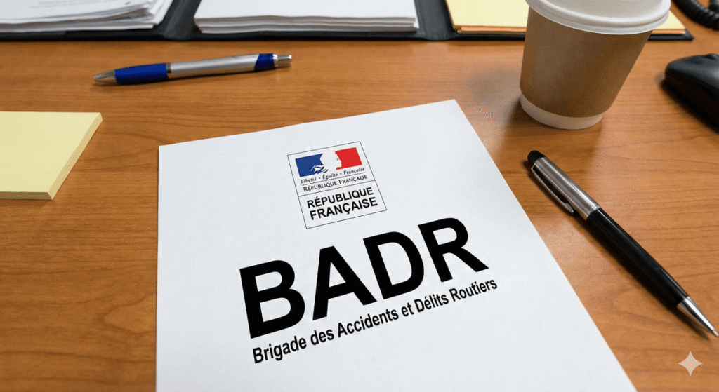 Convocation au commissariat par la BADR : pourquoi et que risque-t-on ? 2 Convocation de police avec le sigle BADR posée sur un bureau.