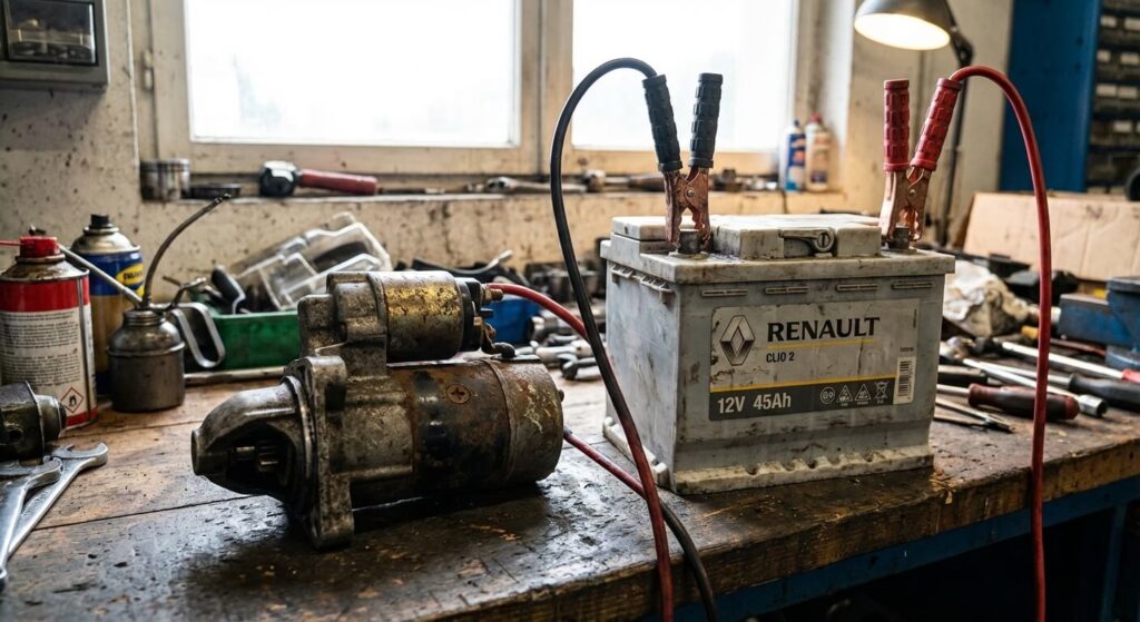Démarreur et batterie de clio 2