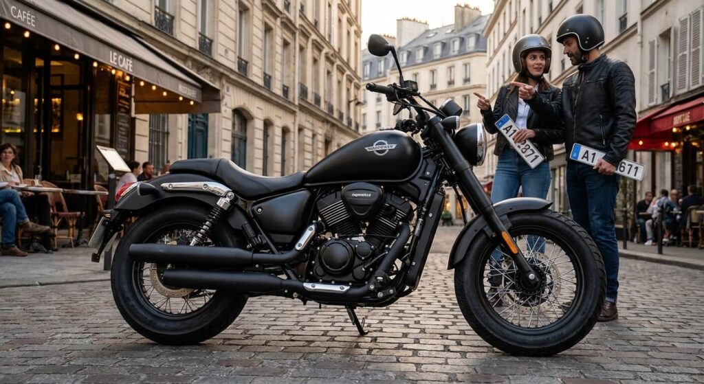 La Magpower Legenders 125 en finition noir mat, un custom statutaire équipé d'un moteur bicylindre en V qui attire les regards des permis A1