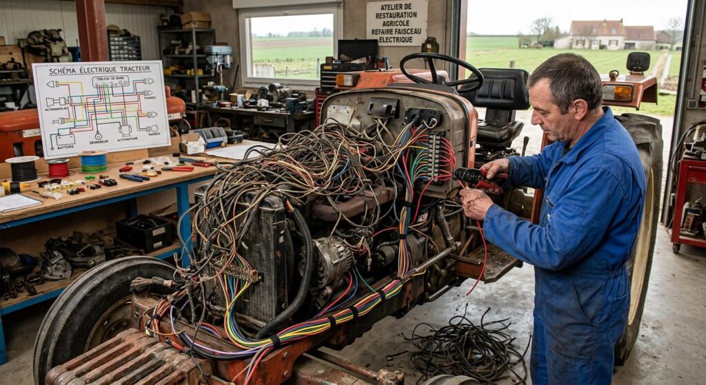 refaire faisceau electrique tracteur