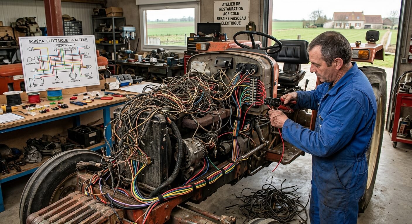refaire faisceau electrique tracteur