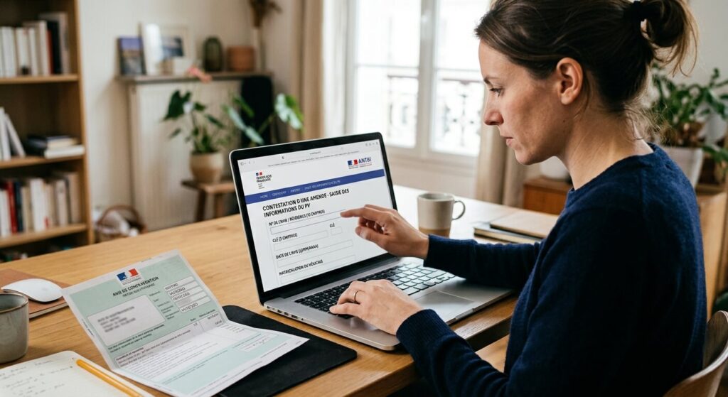 Comment contester une amende de radar automatique sans faire d'erreur 3 Saisie des informations du PV sur le site officiel de contestation des amendes.
