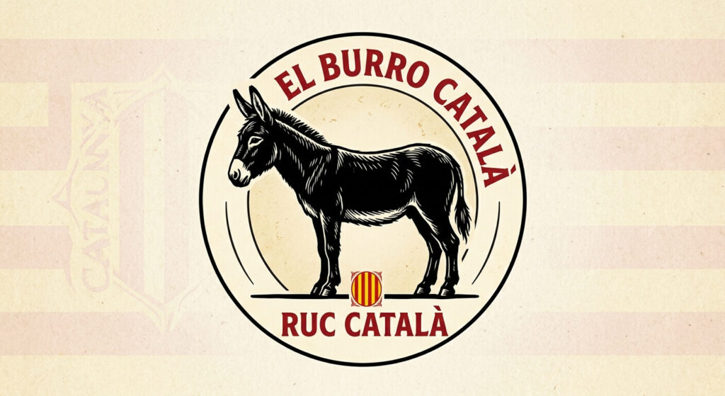 Le logo officiel du Burro catalan dessiné de profil.