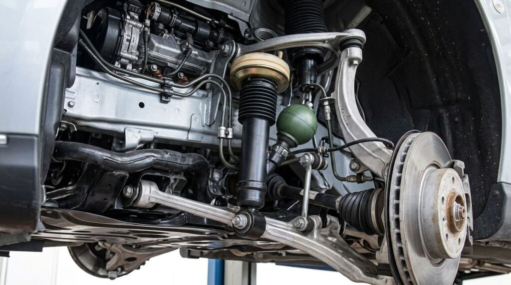 Vérin de suspension Hydractive 3 Plus sur une Citroën C5 V6 HDi.
