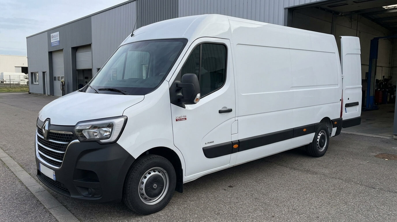 Véhicule utilitaire Renault Master 3 équipé du moteur 2.3 dCi Twin Turbo de 150 chevaux.